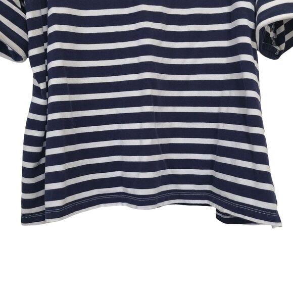 Ruby Rd Womens Navy Blue Orange Striped Blouse Plus Size 2X - Picture 3 of 9